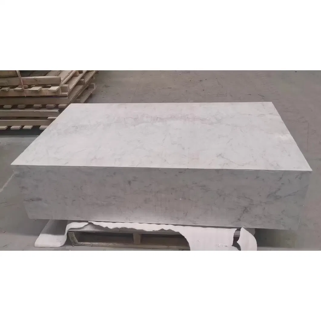 Artificial Stone Table Top White Solid Surface Plinth Calacatta Quartz Coffee Table