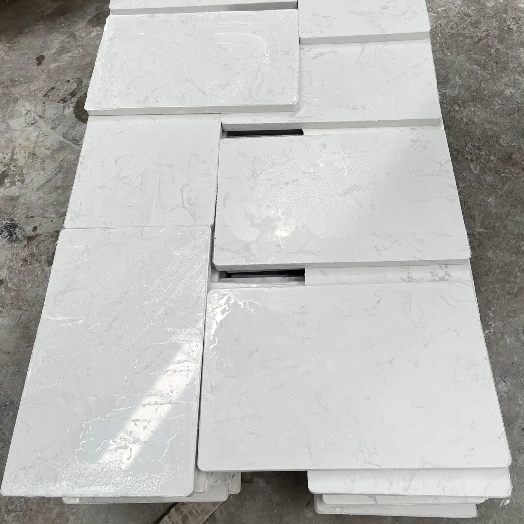 China Floor Tiles Quartz Stone Kitchen Tiles Carrara Grey Countertop Quartz Design