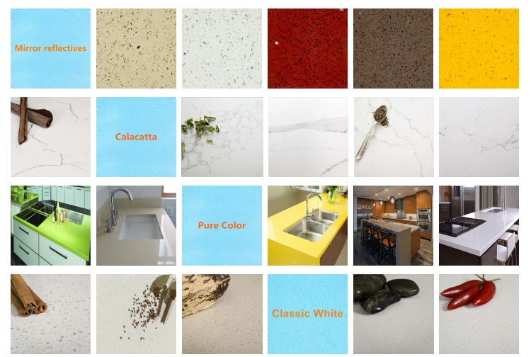 Artificial Quartz Stone White Series Customized Building Material